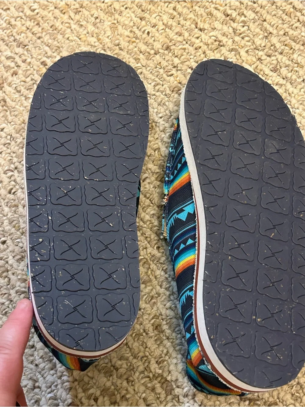 NWOT Twisted X Men’s Blue Multi-Stripe Slip-On Shoes